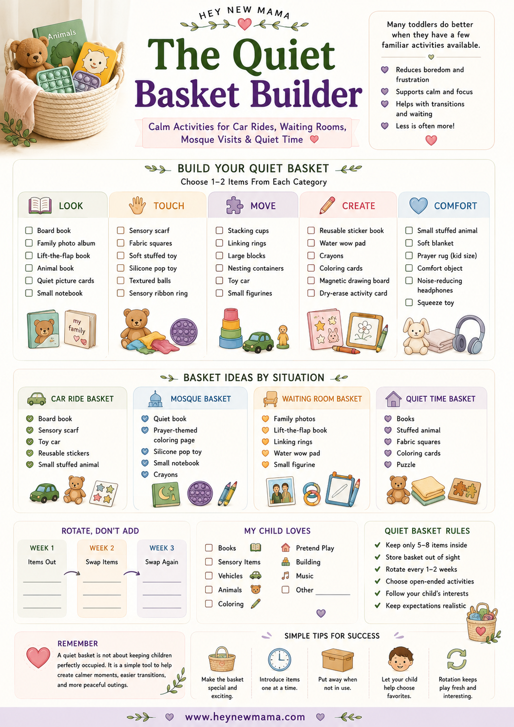 The Quiet Basket Builder printable